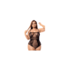 Body grande taille résille noire 